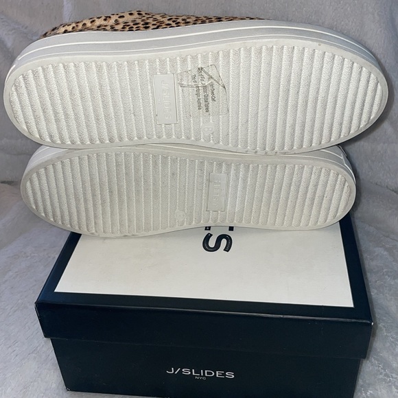 J/SLIDES HARLING Leopard Pony Leather Sneakers - Picture 8 of 10